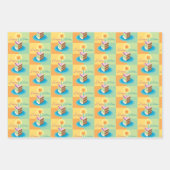 30e verjaardag plak chocoladetaart inpakpapier vel (Voorkant 3)