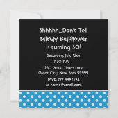 30e verjaardag Polka Dot Pattern voor haar Kaart (Achterkant)