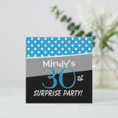 30e verjaardag Polka Dot Pattern voor haar Kaart (Staand voorkant)