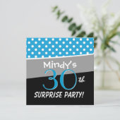 30e verjaardag Polka Dot Pattern voor haar Kaart (Staand voorkant)