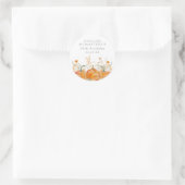 30e verjaardag pompoen Wildflower Custom Favor Ronde Sticker (Tas)