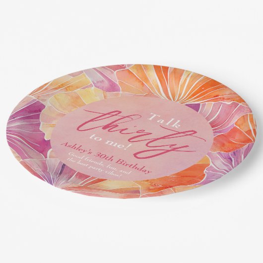 30e verjaardag praat dertig tegen mij papieren bordje (Gekanteld)