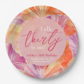 30e verjaardag praat dertig tegen mij papieren bordje (Voorkant)