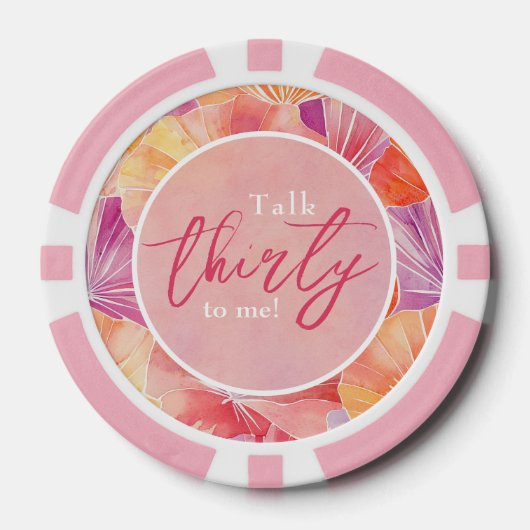 30e verjaardag praat dertig tegen mij poker chips (Voorkant)