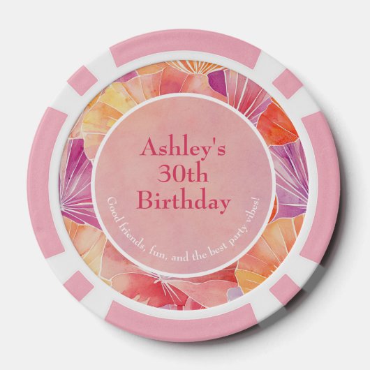 30e verjaardag praat dertig tegen mij poker chips (Achterkant)