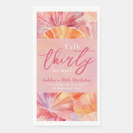 30e verjaardag praat dertig tegen mij servet (Voorkant)