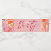 30e verjaardag praat dertig tegen mij waterfles etiket (Enkel label)