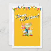 30e verjaardag Proost op 30 jaar Margarita Fiesta Kaart (Achterkant)