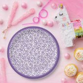 30e verjaardag Random Number Pattern Black/White Papieren Bordje (Feest)