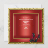 30e verjaardag Red Gold Black Kaart (Achterkant)