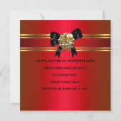 30e verjaardag Red Gold Rich Royal Black Kaart (Achterkant)
