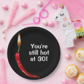 30e verjaardag Red Hot Pepper Papieren Bordje (Feest)