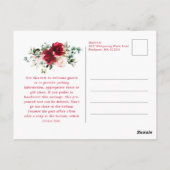 30e verjaardag Red Rose Pink Peony uitnodiging (Achterkant)