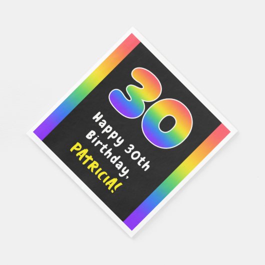 30e verjaardag: Regenboogspectrum # 30, Aangepaste Servet (Hoek)