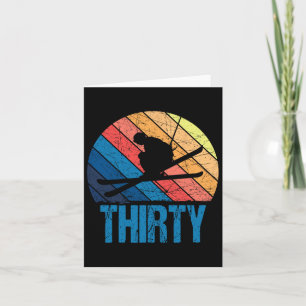 30e verjaardag Retro Ski 30 jaar oude Mannen Wom Kaart