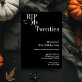30e verjaardag RIP 20s Black and White Party Kaart