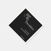 30e verjaardag RIP 20s Black and White Party Servet (Hoek)