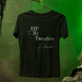 30e verjaardag RIP 20s Black White Matching Party T-shirt