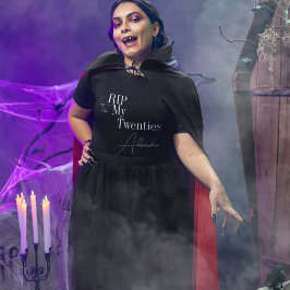 30e verjaardag RIP 20s Black White Matching Party T-shirt