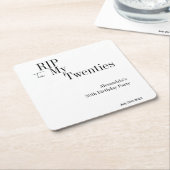 30e verjaardag RIP 20s Minimal Party Kartonnen Onderzetters (Schuin)