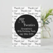 30e verjaardag RIP 20s Party Bedankt (Staand voorkant)