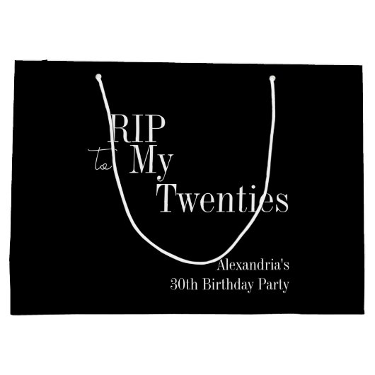 30e verjaardag RIP 20s Party Favoriet Groot Cadeauzakje (Achterkant)