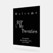 30e verjaardag RIP 20s Party Welkom Acryl Bord (Hoek)
