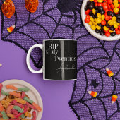 30e verjaardag RIP 20s zwart en wit Koffiemok