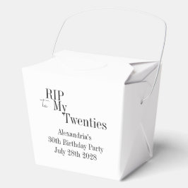 30e verjaardag RIP 20s zwart-wit feest Bedankdoosjes