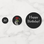 30e verjaardag - RIP Twenties skelet decoraties Confetti (Achterkanten)