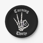 30e Verjaardag - RIP Twenties Skeleton Paper Bord (Voorkant)