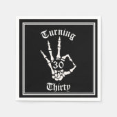 30e Verjaardag - RIP Twenties Skeleton Paper Bord Servet (Voorkant)