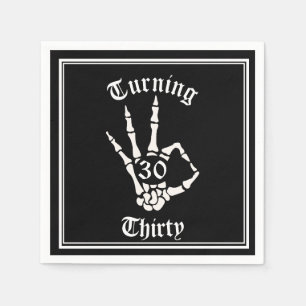 30e Verjaardag - RIP Twenties Skeleton Paper Bord Servet