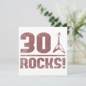 30e verjaardag Rocks Kaart (Staand voorkant)