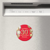 30e verjaardag Rode en gouden ballonnen op de Rode Magneet (Insitu (Vaatwasser))