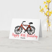 30e verjaardag rode fiets kaart (Gele Bloem)