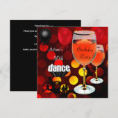 30e verjaardag Rode wijn dansballonnen Kaart (Voorkant / Achterkant)