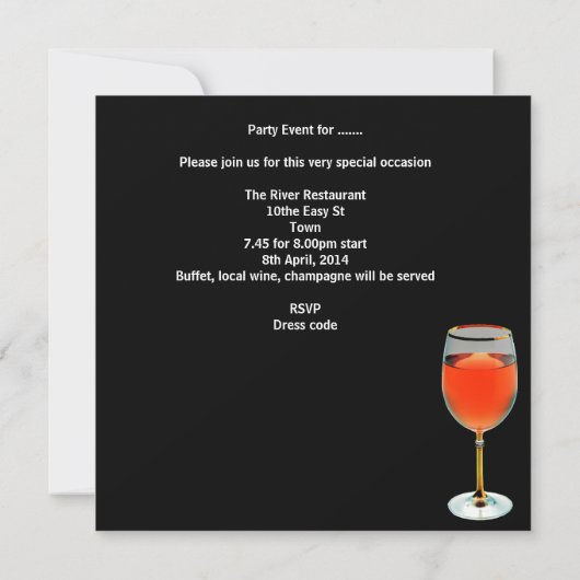 30e verjaardag Rode wijn dansballonnen Kaart (Achterkant)