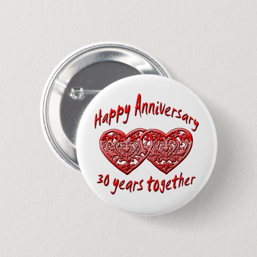 30e. Verjaardag Ronde Button 5,7 Cm (Voorkant /achterkant)