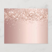 30e verjaardag roos glitter budget behalve datum flyer (Achterkant)