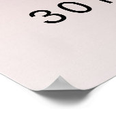 30e verjaardag Roos Gold Glitter Poster (Hoek)