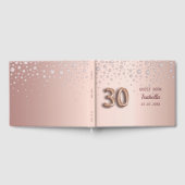 30e verjaardag roos gouden blush diamanten glamour gastenboek (Volledig)