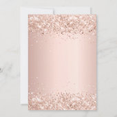 30e verjaardag roos gouden glitter elegant kaart (Achterkant)