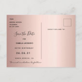 30e verjaardag roos gouden sterren met uitzonderin briefkaart (Achterkant)