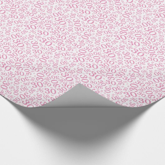 30e verjaardag Roze Collage Number Patroon (S) Cadeaupapier (Hoek)