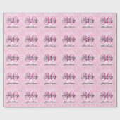 30e verjaardag roze glitter faux Confetti Cadeaupapier (Vlak)