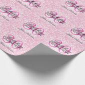 30e verjaardag roze glitter faux Confetti Cadeaupapier (Hoek)