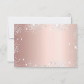 30e verjaardag roze goud zilveren glitterslijten save the date (Achterkant)