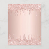 30e verjaardag roze gouden glitters budget uitnodi flyer (Achterkant)