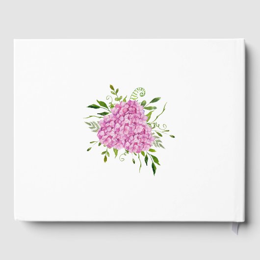 30e verjaardag Roze hydrangeas Gastenboek (Achterkant)